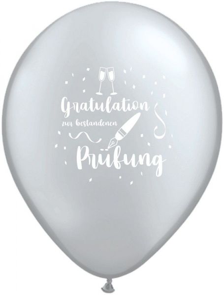 Profi Latexballon - Gratulation zur bestandenen Prüfung - 6 Stück - Ø28cm