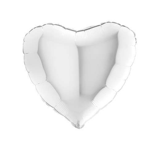 Folienballon - Herz - Weiß - 56cm