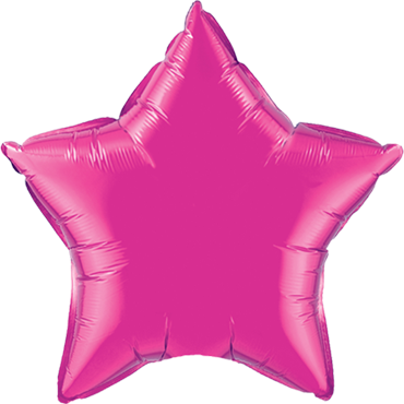 Folienballon - Stern - Magenta/Pink - 90cm