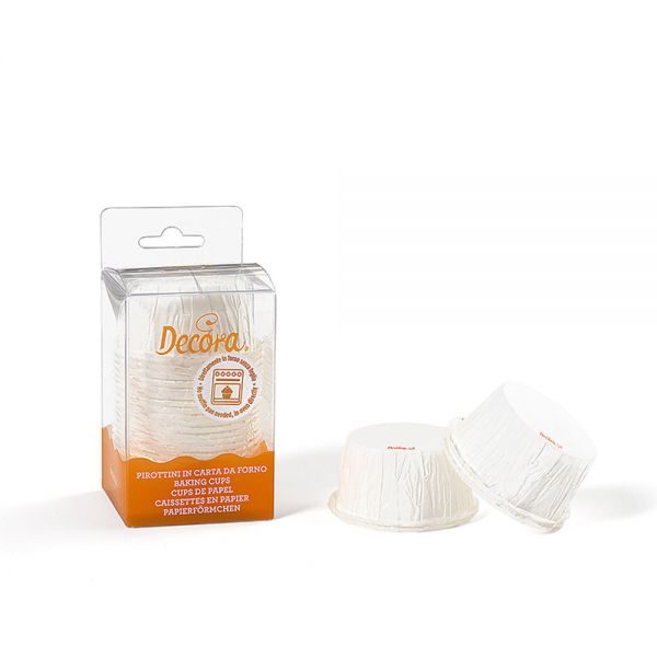 Muffin Papierförmchen weiß 25 Stück 55x35 mm