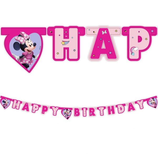 Banner/Girlande - Minnie Maus - Junior - Happy Birthday - 2m
