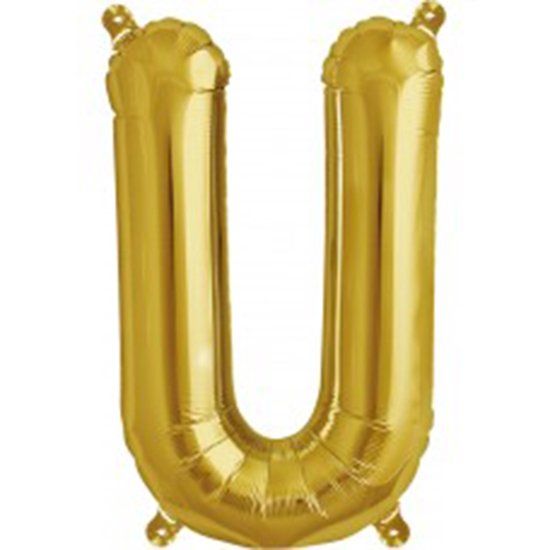 Folienballon - "U" - Gold - 41cm