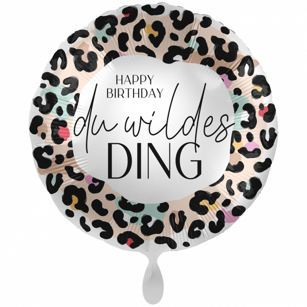 FolienballonXXL-Happy Birthday du wildes DING-Ø 71cm