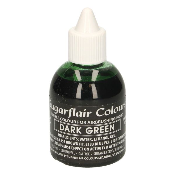 Sugarflair Dunkelgrün Airbrush Farbe 60ml
