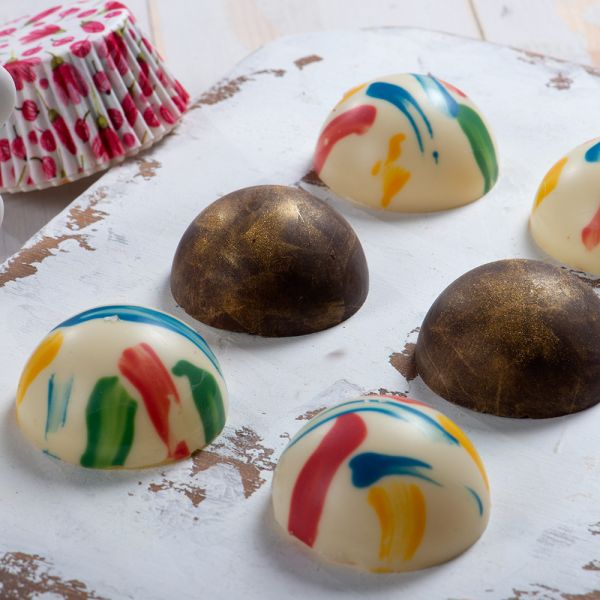 Schokoladen/Pralinenform Halbkugel Ø10cm x h 4.5cm