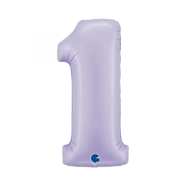 Folienballon - Zahl - 1 - Satin Lila - 102cm