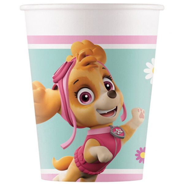 Becher - Papier - Paw Patrol - Skye & Everest - 200ml - 8 Stück