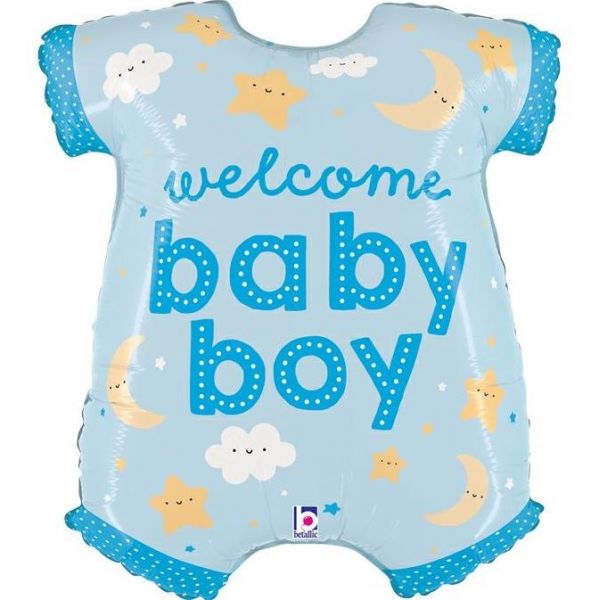 Folienballon - Baby Body - welcome baby boy - 79cm