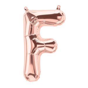 Folienballon - "F" - Rosegold - 41cm