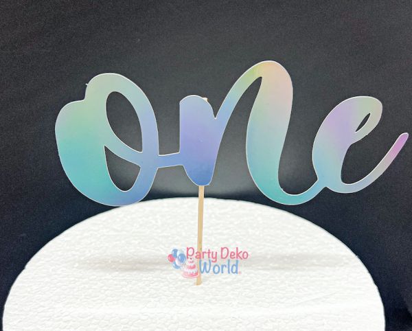 Caketopper - Papier - Irisierend - One - 15 x 7 cm