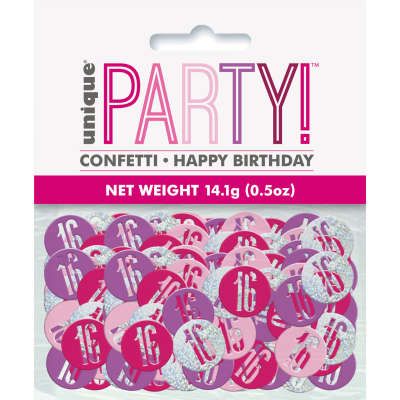 Konfetti - Streudeko - 16. Geburtstag - Rosa Mix - 14.1g