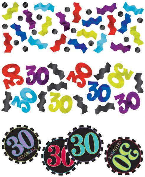 Konfetti - Streudeko - 30. Geburtstag - Bunt - 34g
