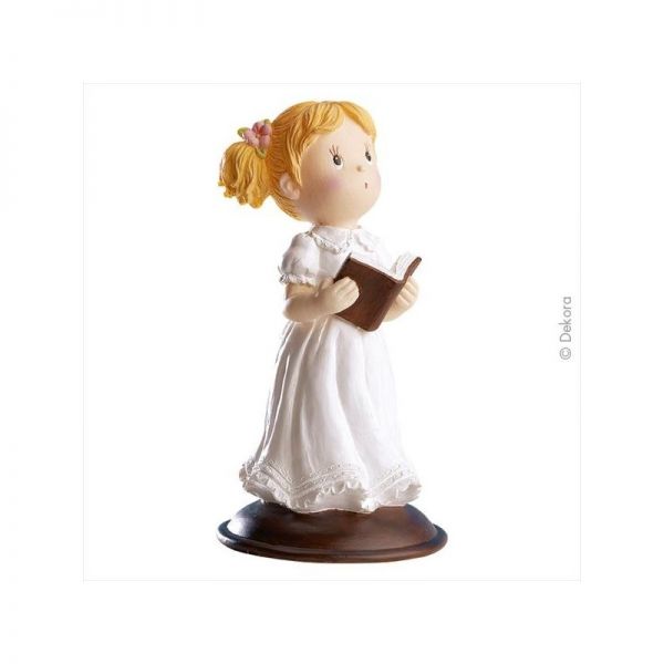 Mädchen Kommunion mit Bibel 13.5cm
