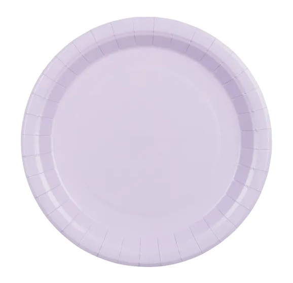 Teller - Papier - Lila/ Flieder - 21.9cm - 8 Stück