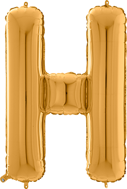 Folienballon - "H" - Gold - 66cm