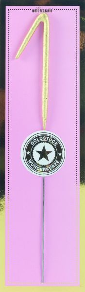 Wunderkerze - Goldstück - Zahl - 1