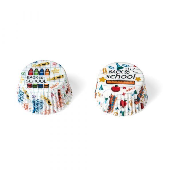 Cupcake/Muffin Förmchen - Back to scool - 36 Stück