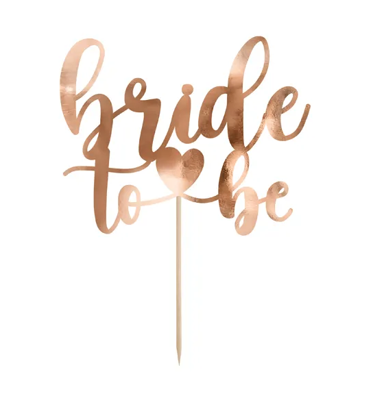 Cake Topper - Papier - Bride to be - Rosegold - 17.5cm