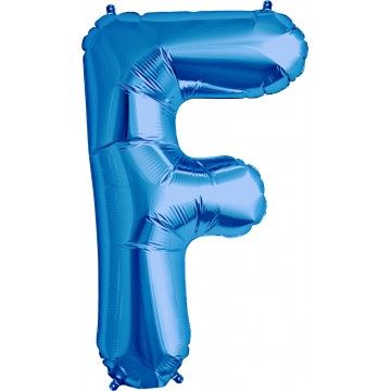 Folienballon - "F" - Blau - 41cm