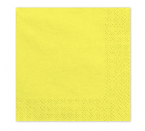 Servietten - Gelb - 33x33cm - 20 Stück