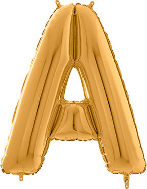 Folienballon - A - Gold - 66cm
