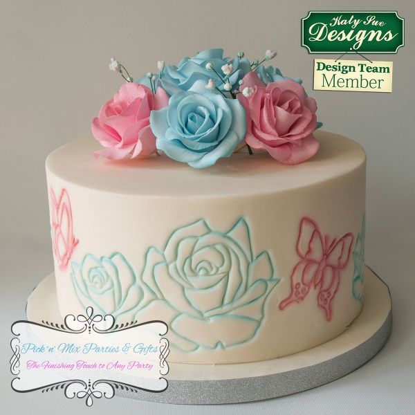 KatySue - Silikonform - Rosen - Kuchenprägung