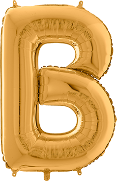 Folienballon - B - Gold - 66cm