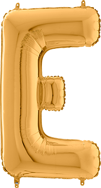 Folienballon - "E" - Gold - 66cm