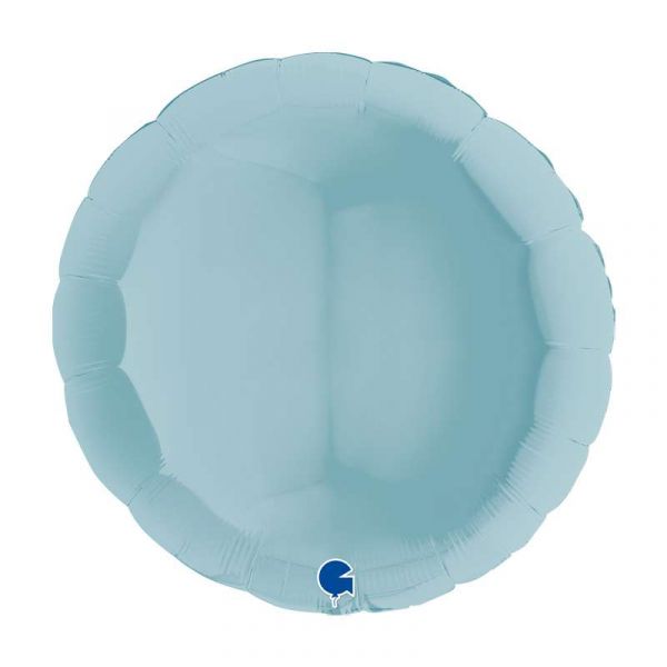 Folienballon Rund/Kreis - hellblau - 90cm