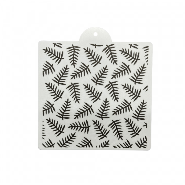 Schablone für Kuchen/Kekse - Farn Muster - 14x15cm