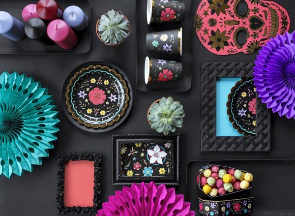 Becher - Papier - Halloween - Dia de los muertos - 220ml - 6 Stück