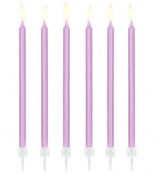 Kerzen - lila - 14cm - 12 Stück