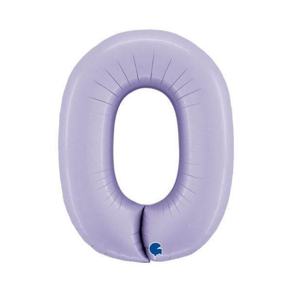 Folienballon - Zahl - 0 - Satin Lila - 102cm