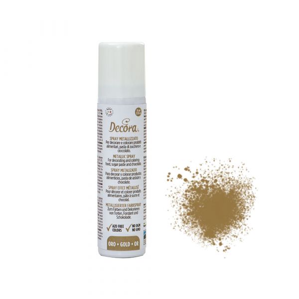 Farbiges Lebensmittelspray - Gold Metallisch - 75ml