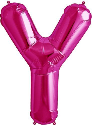 Folienballon - "Y" - Pink - 41cm