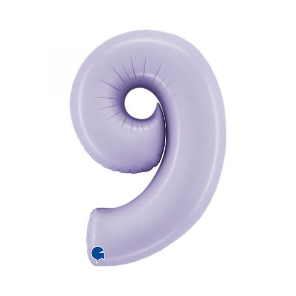 Folienballon - Zahl - 9 - Satin Lila - 102cm