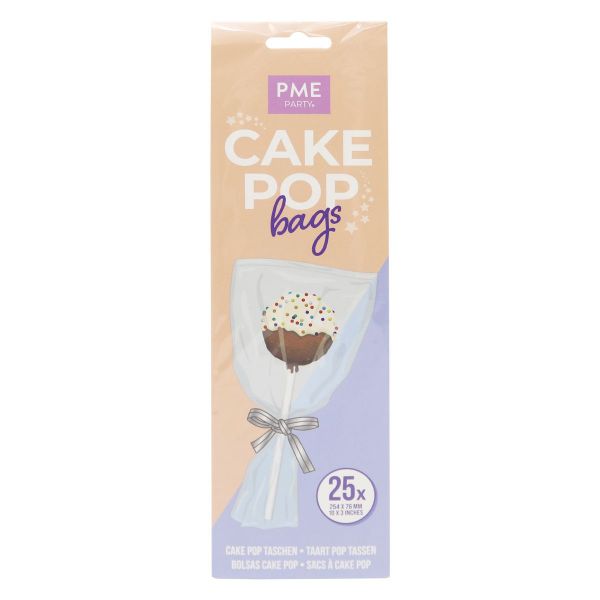 Cake-Poptüten - Plastik - transparent - 25 Stück