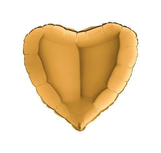Folienballon - Herz - Gold - 56cm