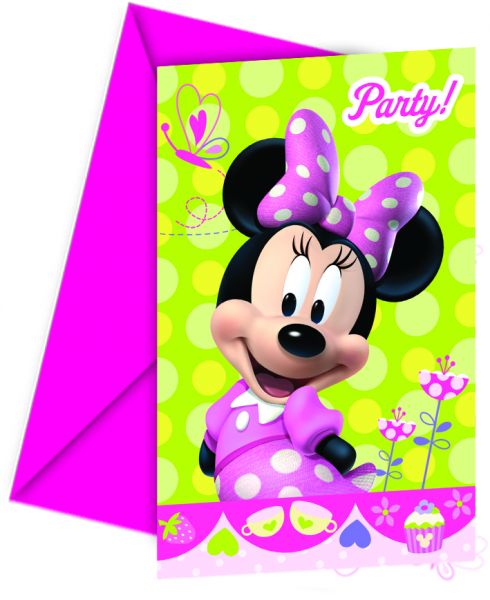 Einladungskarten - Minnie Maus - Happy Helpers - 6 Stück