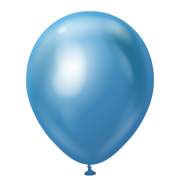 Profi Latexballon / Chrome Blau - 30cm
