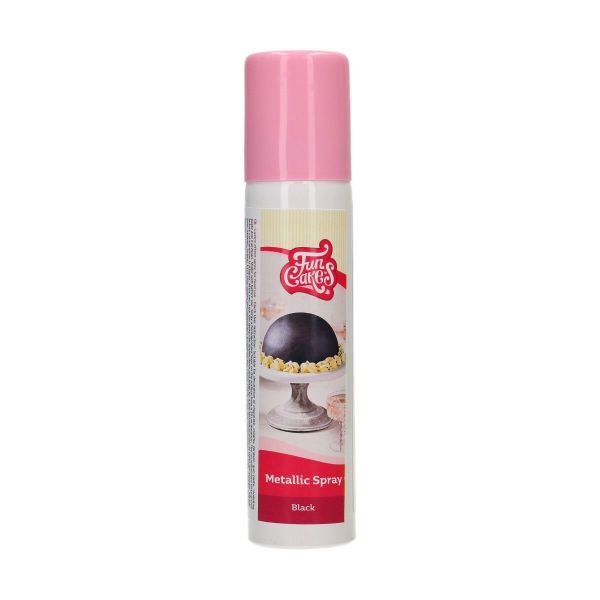 FunCakes - Metallic Spray - Schwarz - 100ml