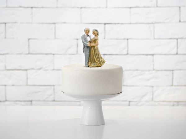 Tortenfigur - Goldene Hochzeit - "Älteres Pärchen"