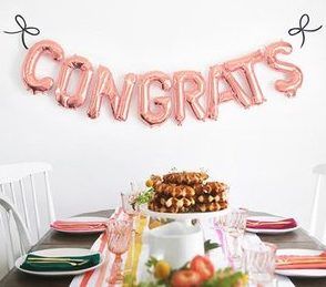 Folienballon - "F" - Rosegold - 41cm