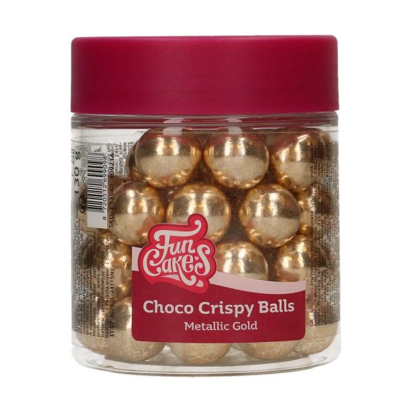 FunCakes Schoko Crispy Balls - Metallic Gold - 130g