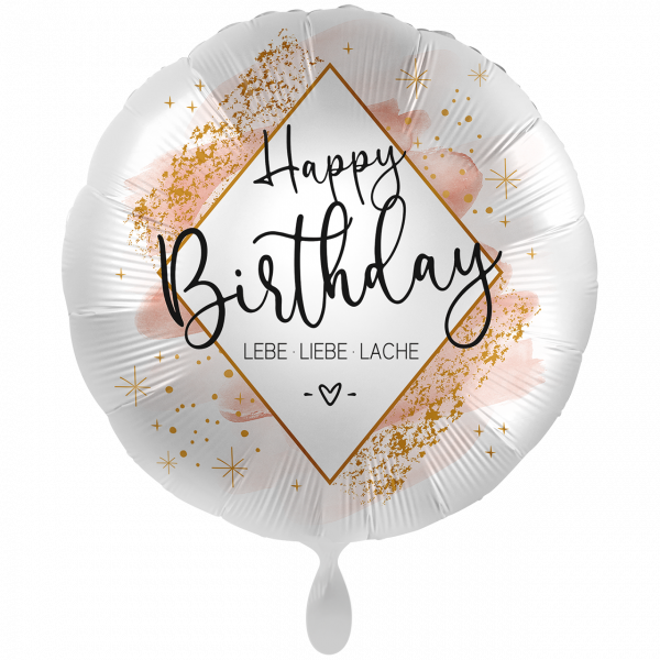 FolienballonXXL- Birthday Smooth Watercolor-Ø 71cm