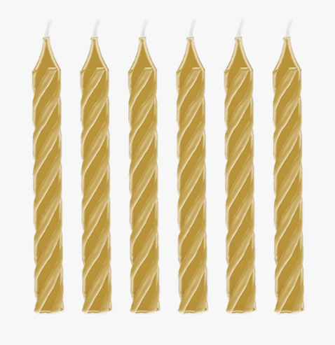 Kerzen - Gold - 24 Stück - 9cm