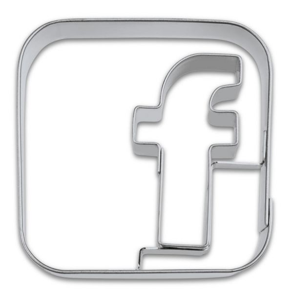 Ausstecher - Edelstahl - Facebook App - 5cm
