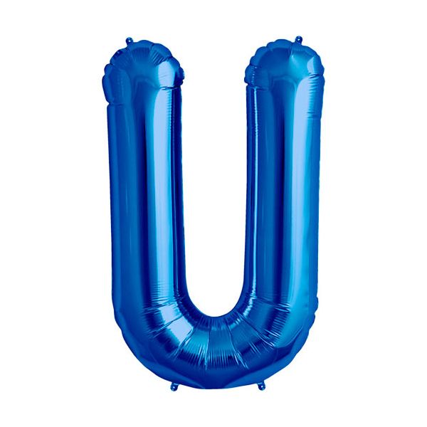 Folienballon - "U" - Blau - 86cm