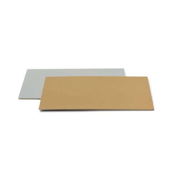 Cakeboard / Tortenplatte - Silber / Gold - 25 x 35 cm - 2mm