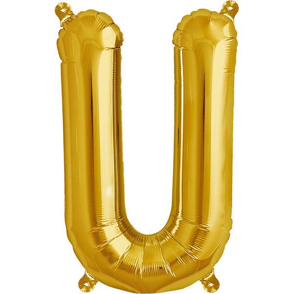Folienballon - "U" - Gold - 86cm